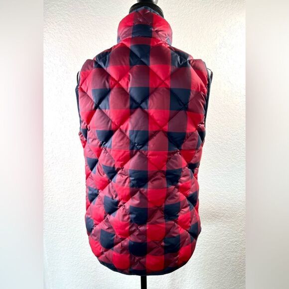 J.Crew Excursion Quilted Buffalo Red & Black Check Vest - Picture 5 of 12